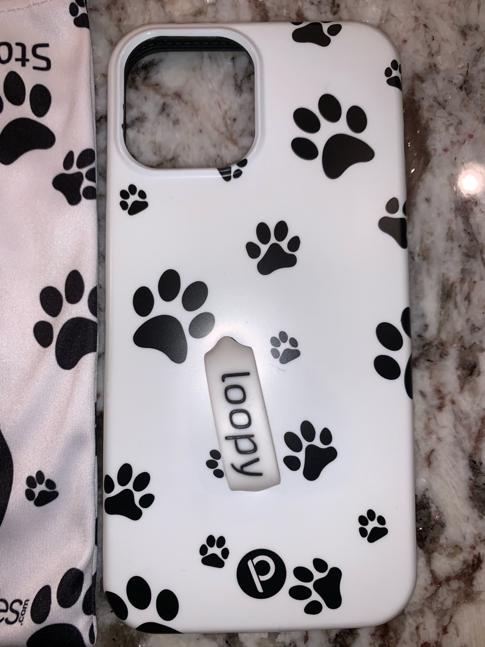 iPhone 16 Plus loopy doggy paw print case & holder/bag “stop the drop” NEW! - Picture 3 of 16